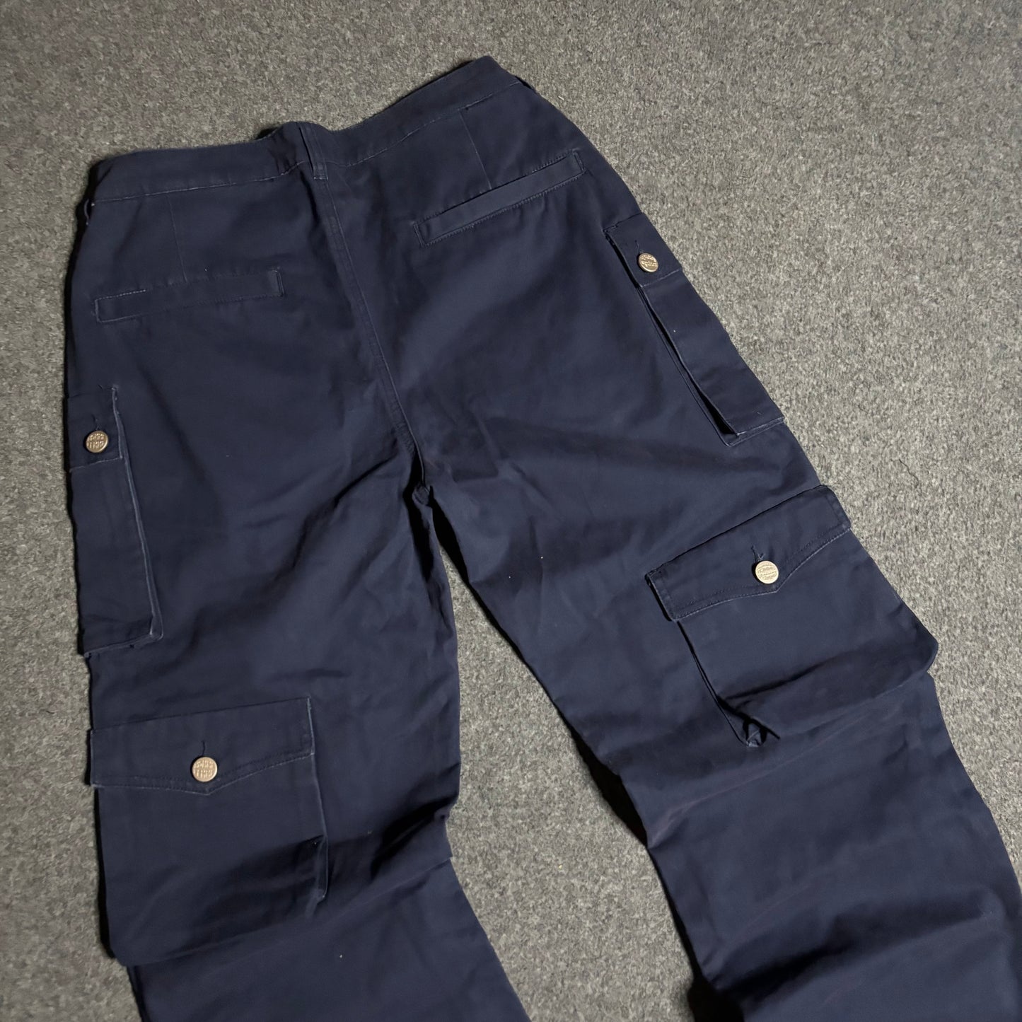 Homme Femme multi pocket cargo navy pant