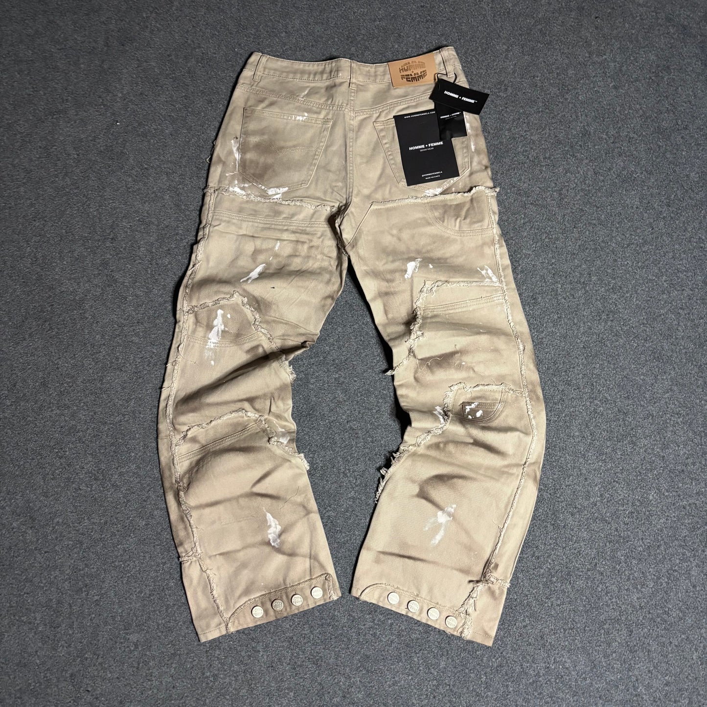 Homme Femme reconstructed denim stone wash