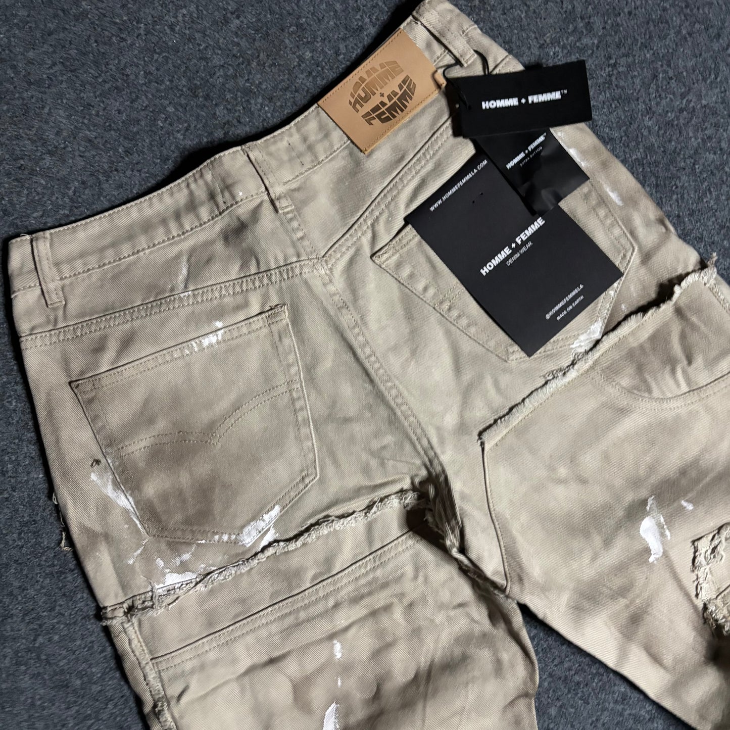 Homme Femme reconstructed denim stone wash