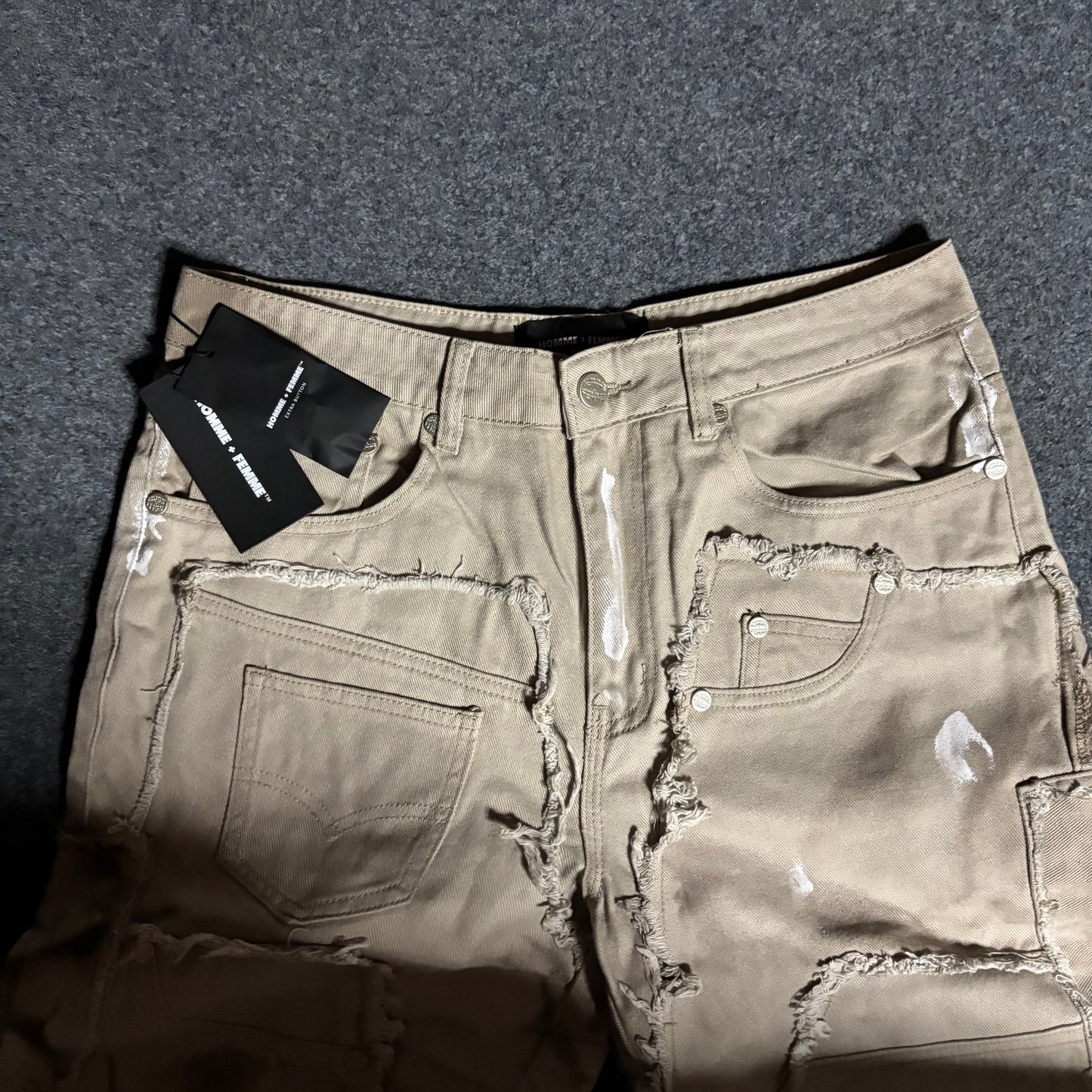 Homme Femme reconstructed denim stone wash