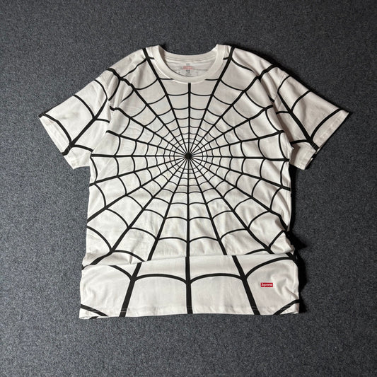 Supreme x Spiderman x Hanes web tee white