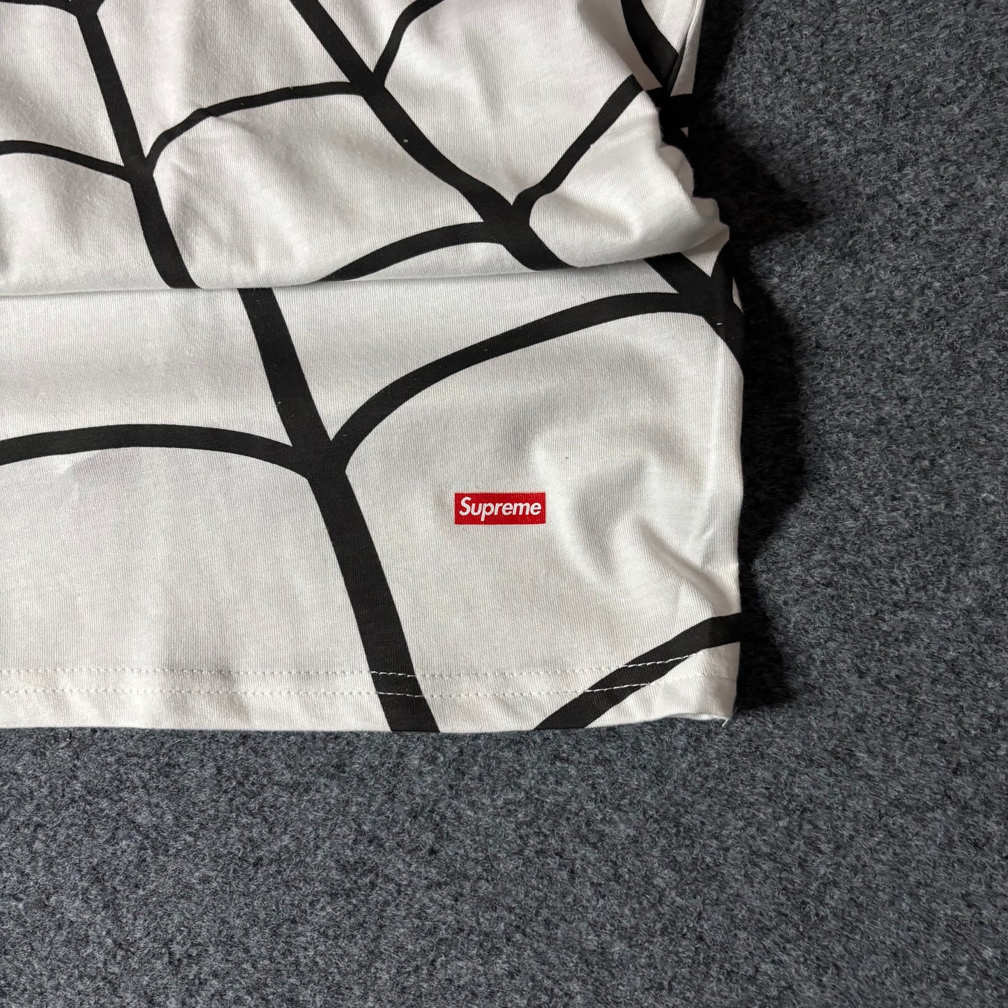 Supreme x Spiderman x Hanes web tee white