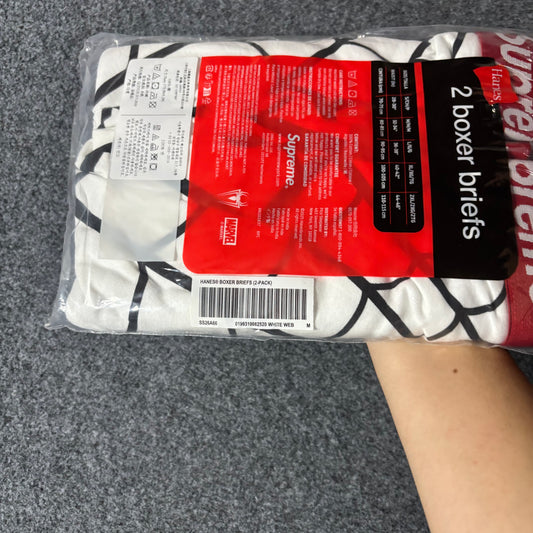 Supreme x Spiderman white boxers