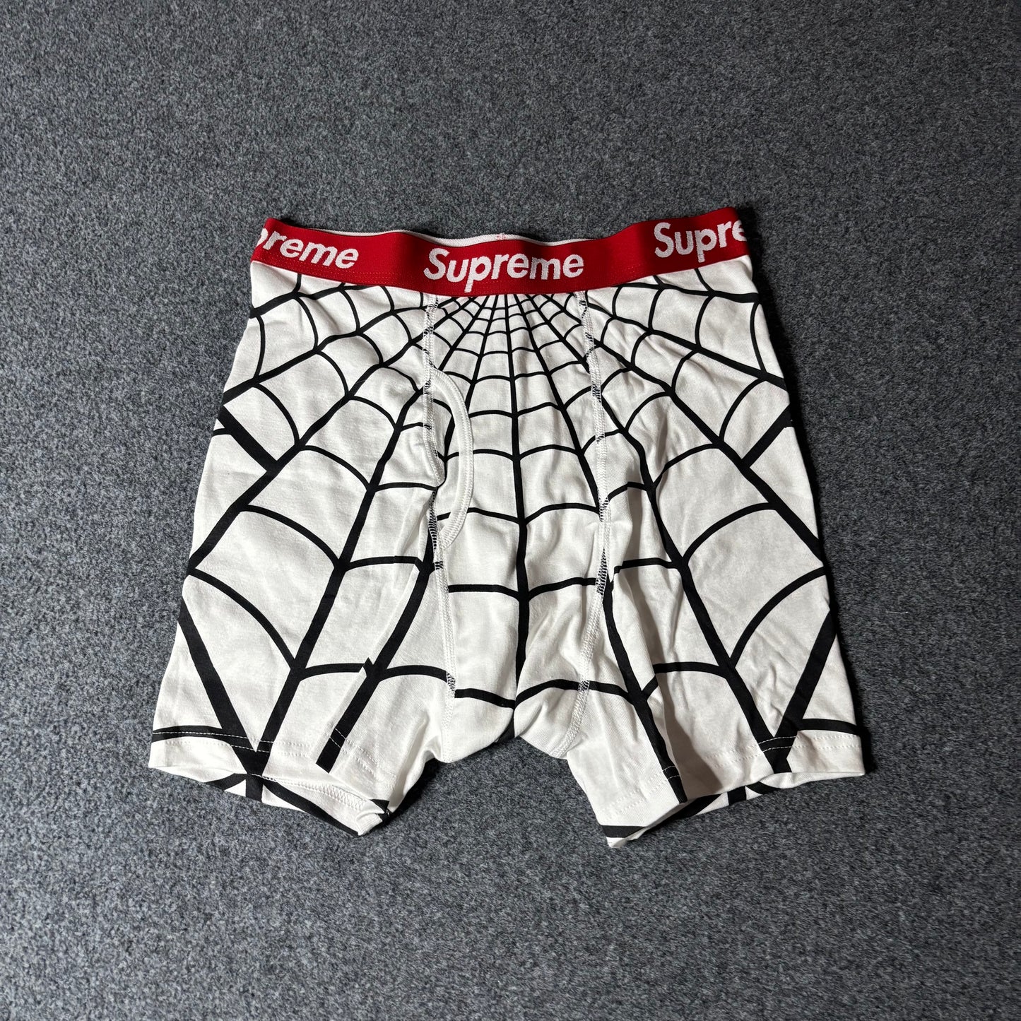 Supreme x Spiderman white boxers