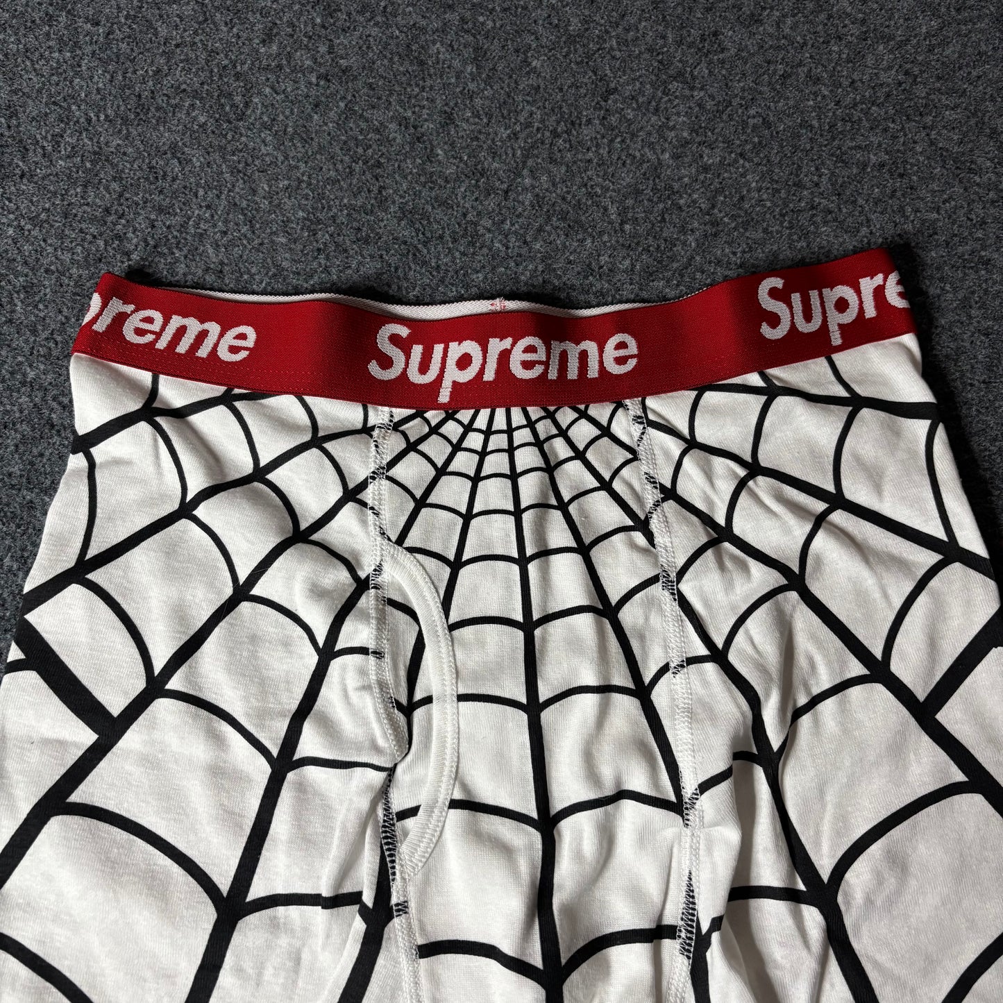 Supreme x Spiderman white boxers