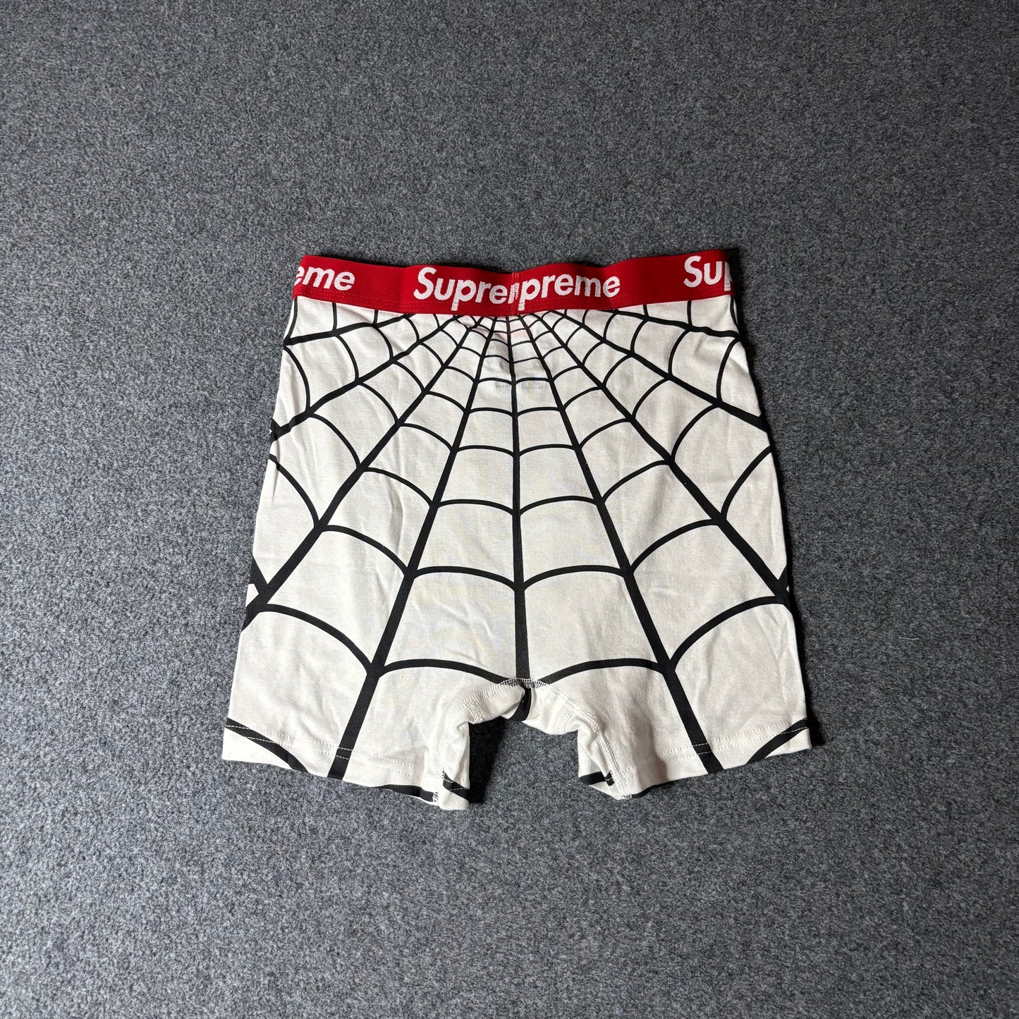 Supreme x Spiderman white boxers