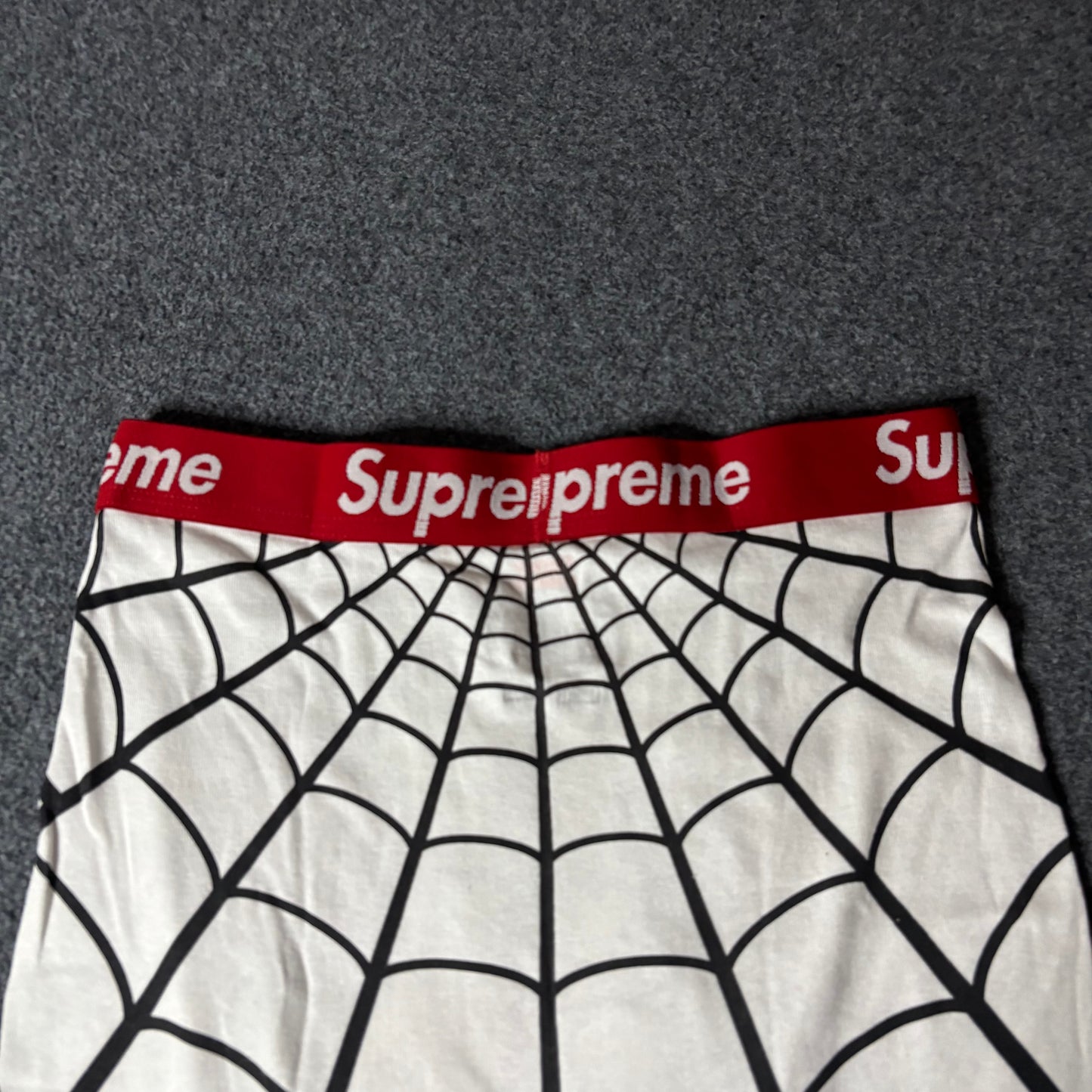 Supreme x Spiderman white boxers