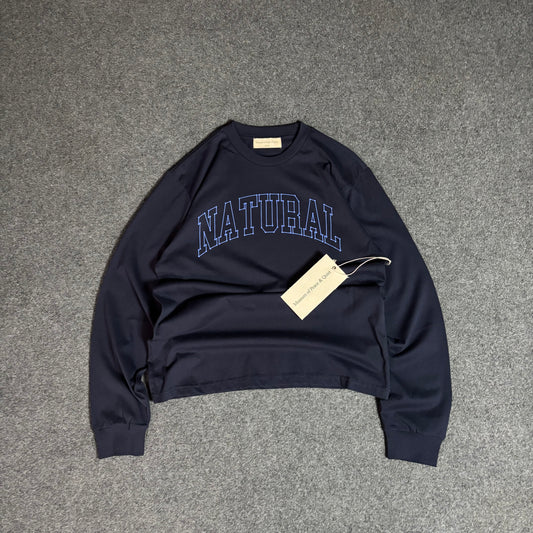 Museum of peace and quiet natural ls blue tee