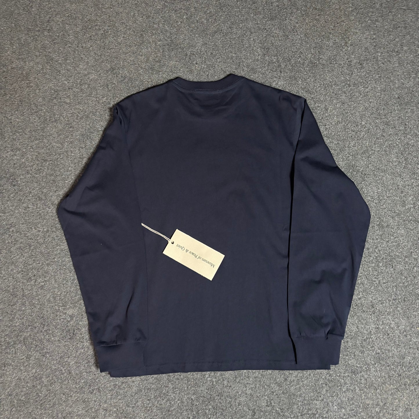 Museum of peace and quiet natural ls blue tee