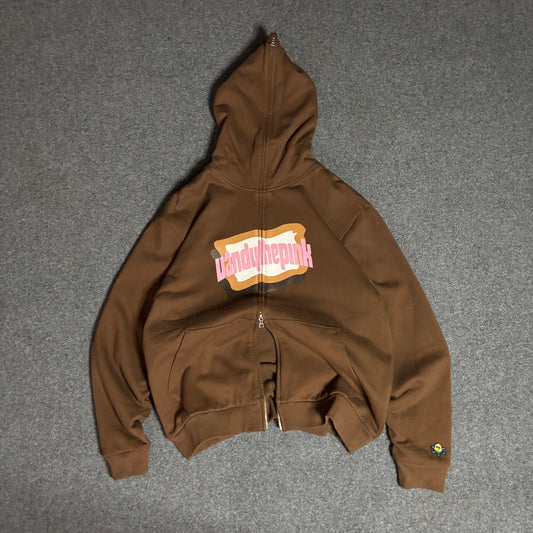 Ice cream x Vandy full zip napolitanean hoodie brown