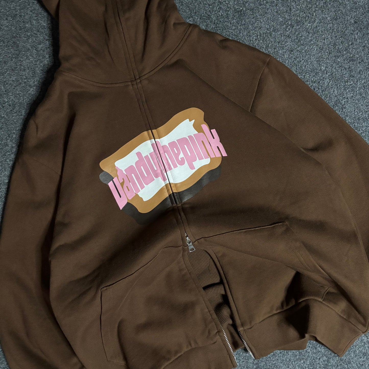 Ice cream x Vandy full zip napolitanean hoodie brown