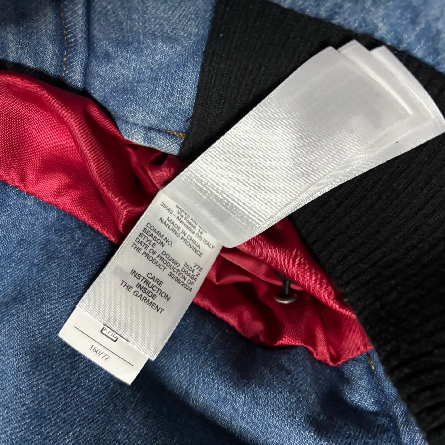 Dsquared2 denim fur collar puffer jacket