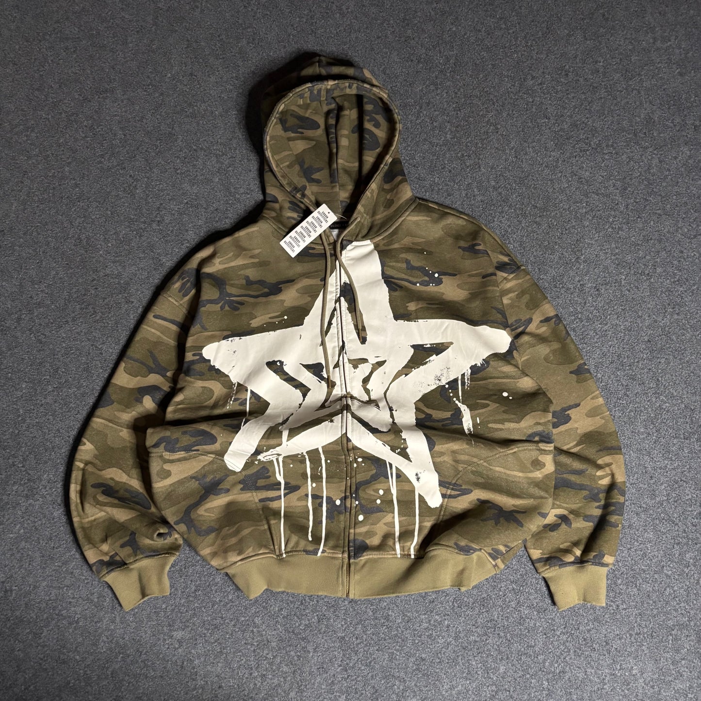 Silence + Noise camo zip up hoodie