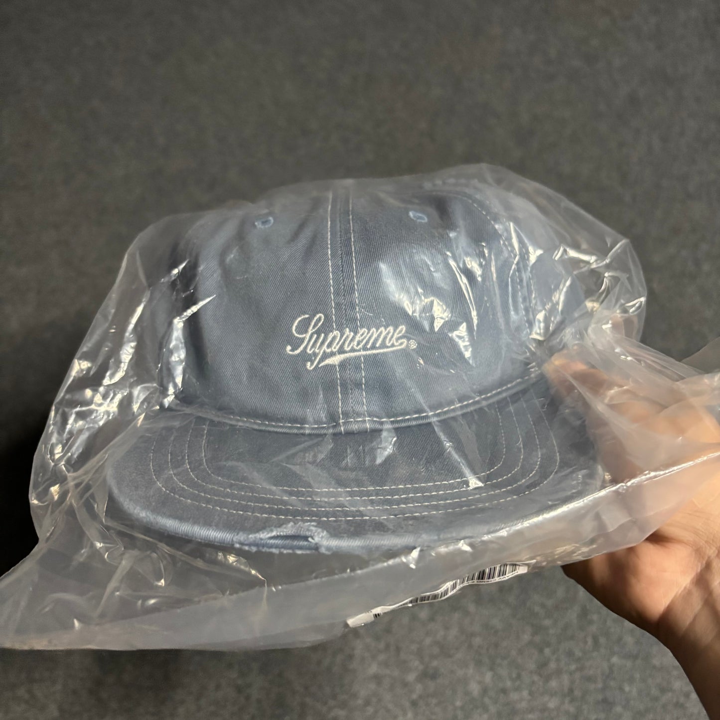 Supreme heavy chino 6 panel denim hat