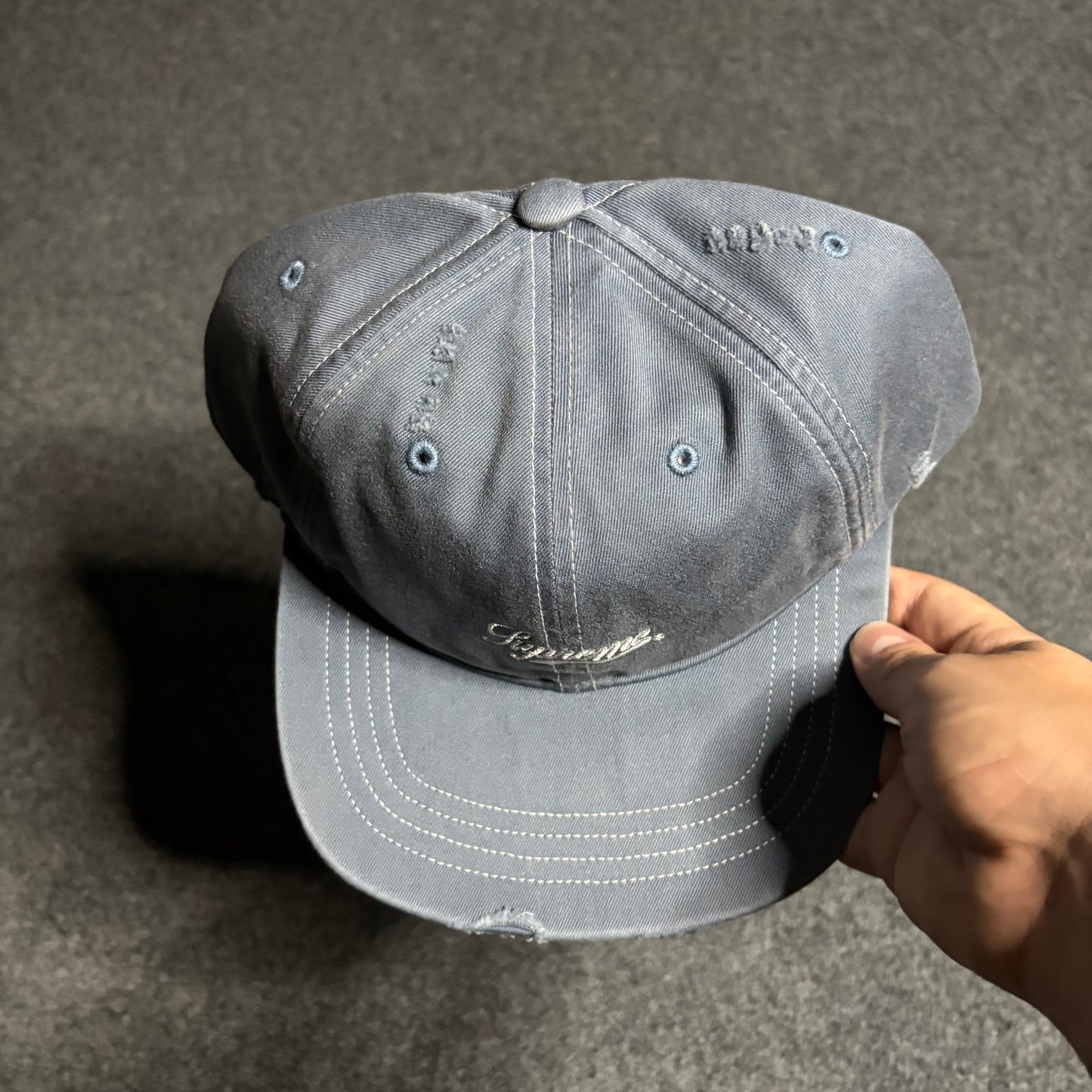 Supreme heavy chino 6 panel denim hat