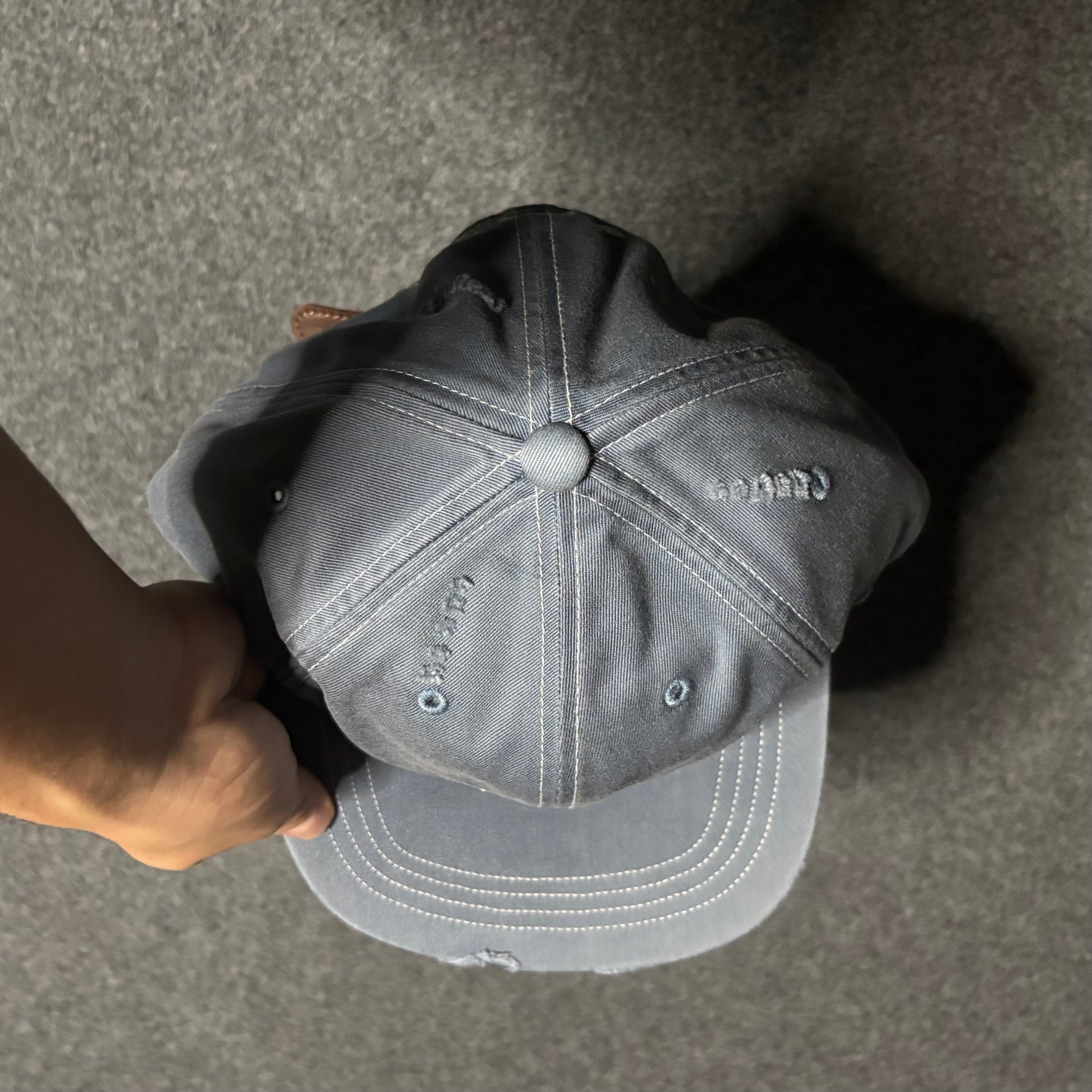 Supreme heavy chino 6 panel denim hat