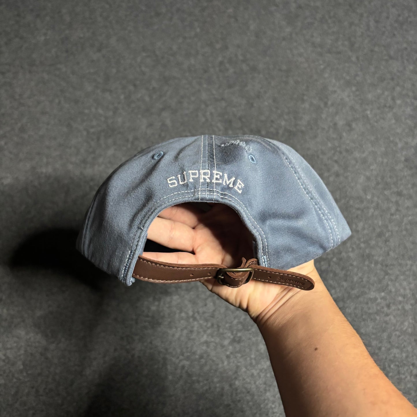 Supreme heavy chino 6 panel denim hat
