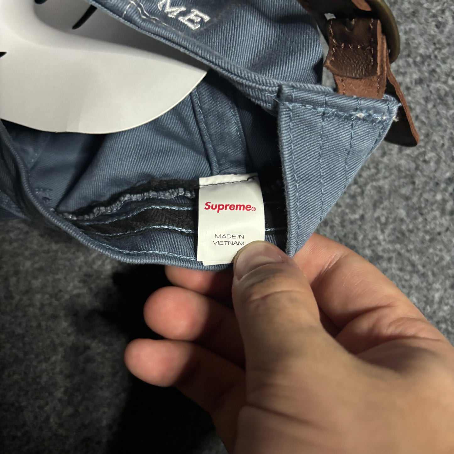 Supreme heavy chino 6 panel denim hat