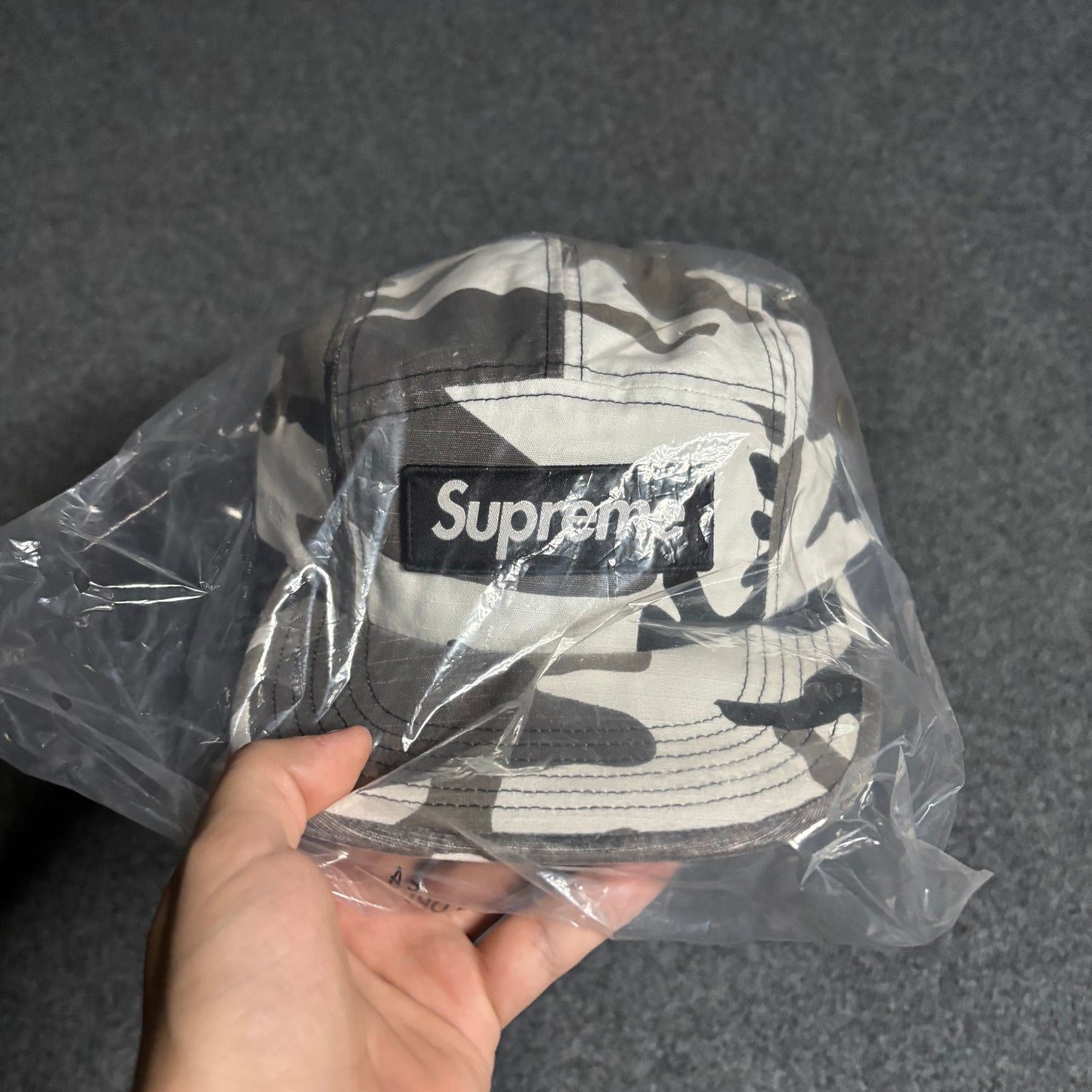 Supreme military camp cap snow camo