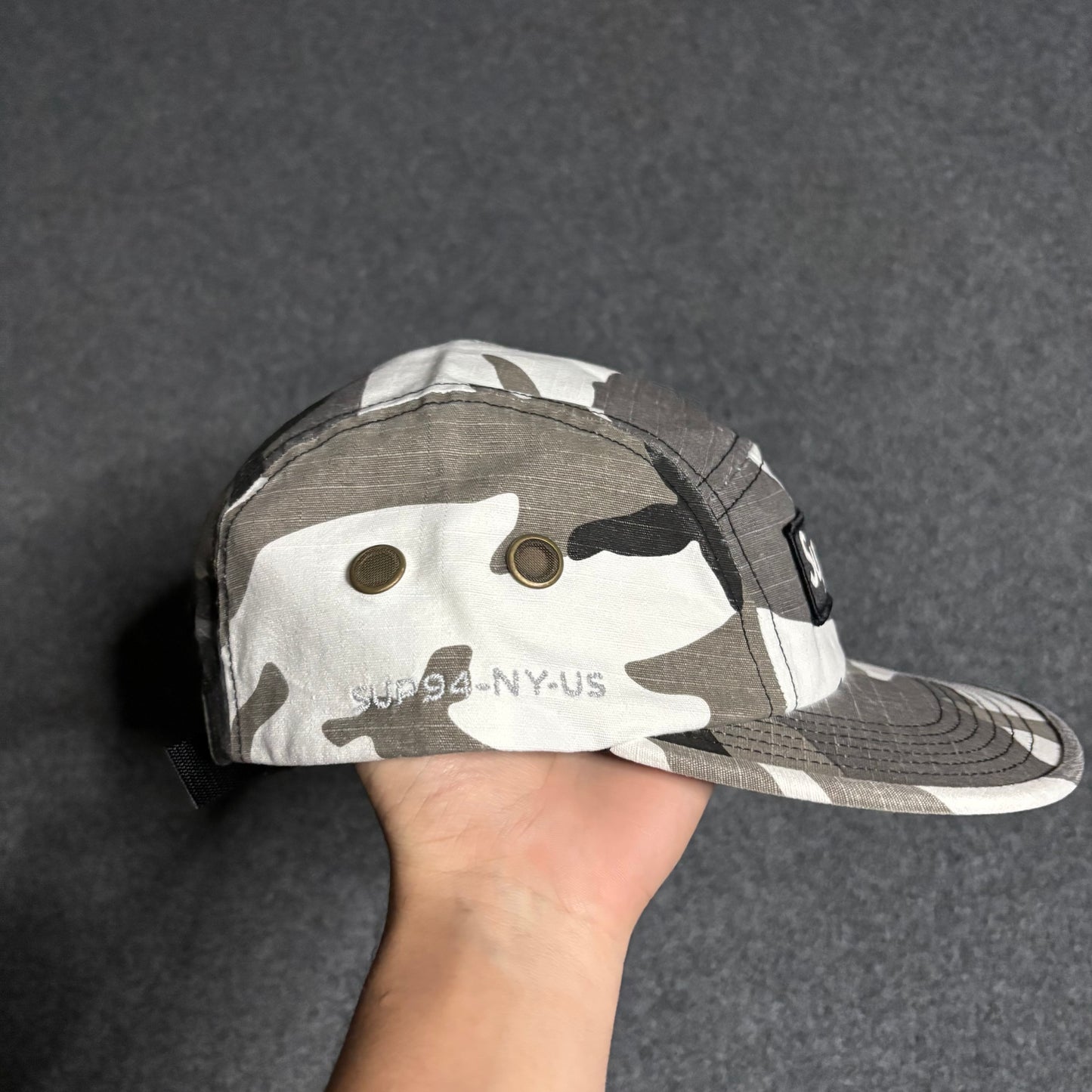 Supreme military camp cap snow camo