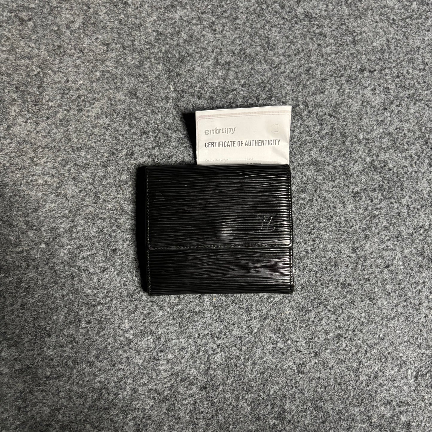 Louis Vuitton epi bifold wallet black