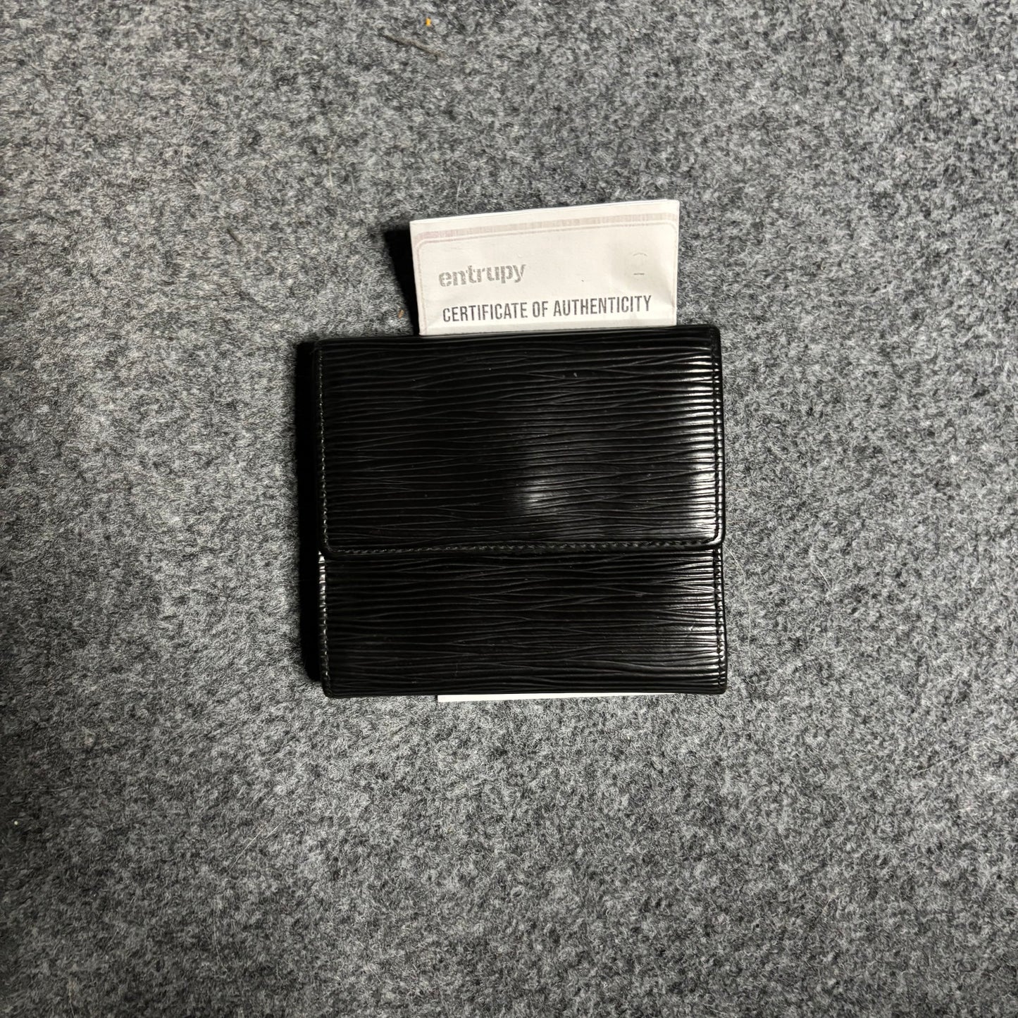 Louis Vuitton epi bifold wallet black