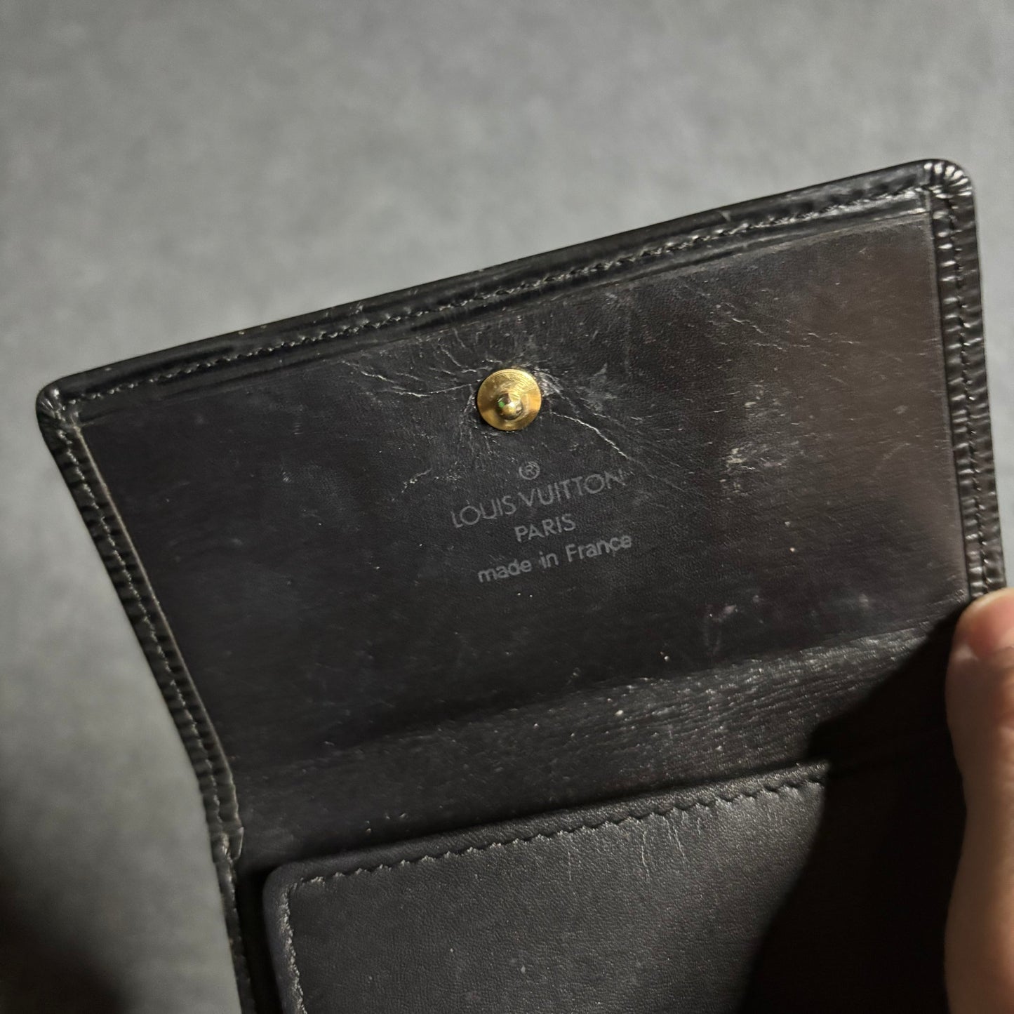 Louis Vuitton epi bifold wallet black