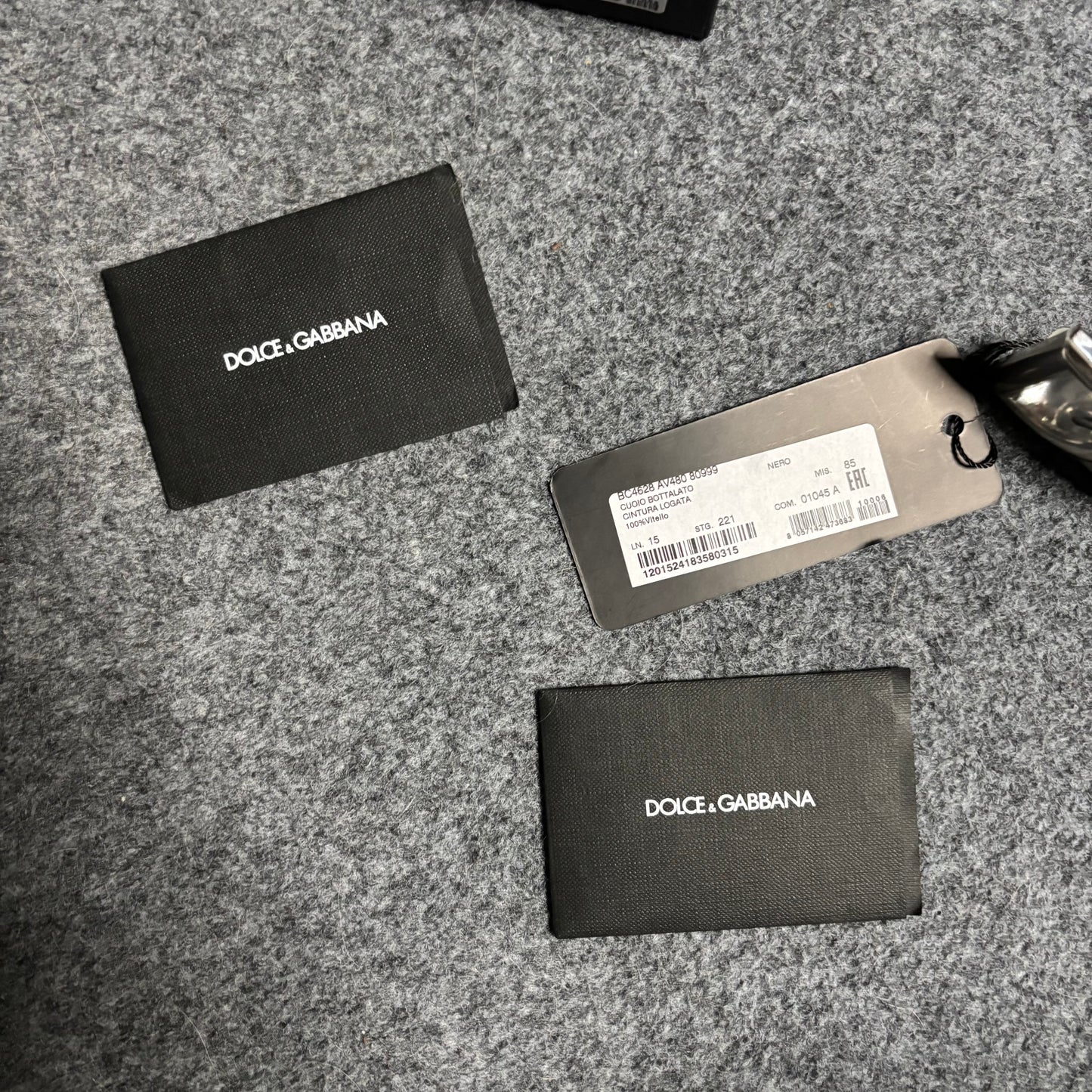 Dolce & Gabanna logo leather belt