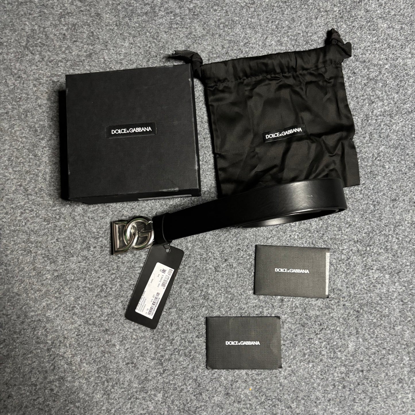 Dolce & Gabanna logo leather belt