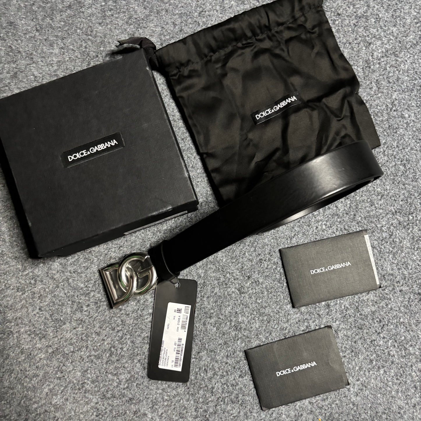 Dolce & Gabanna logo leather belt