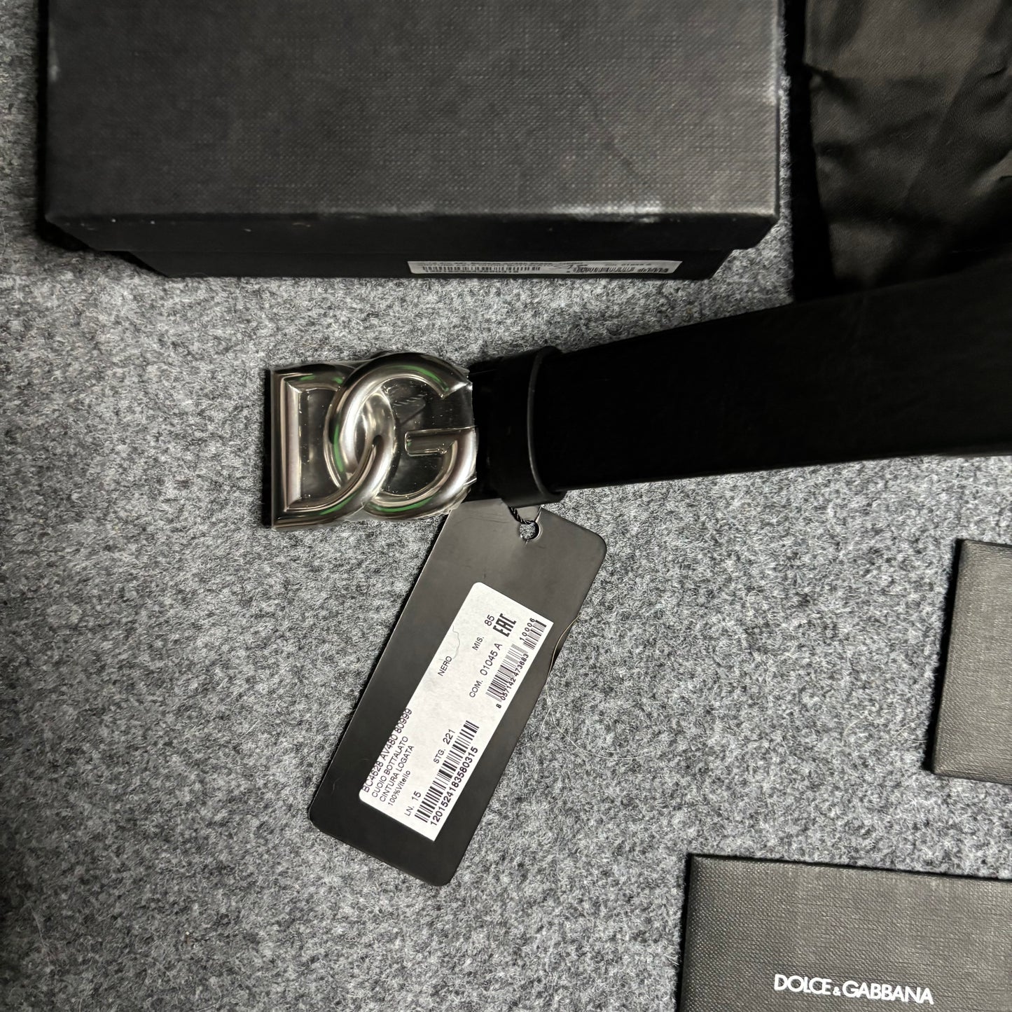Dolce & Gabanna logo leather belt