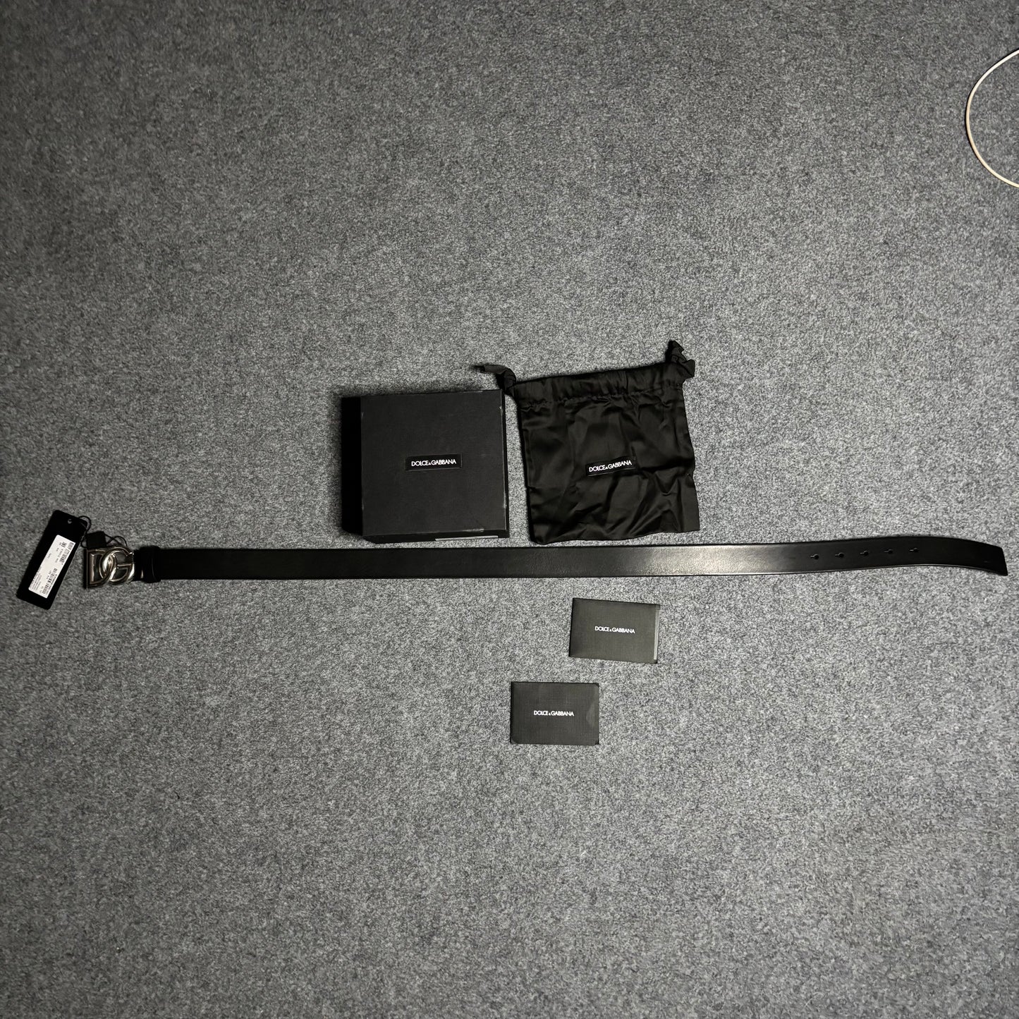 Dolce & Gabanna logo leather belt