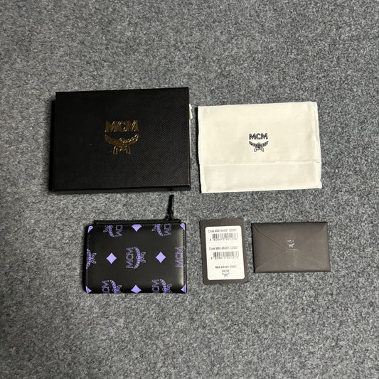 MCM color splash logo bifold wallet