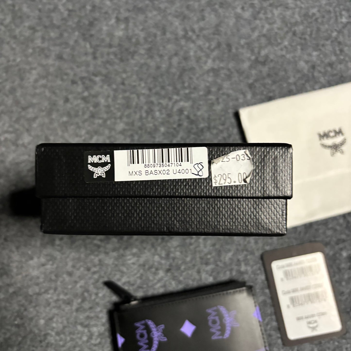 MCM color splash logo bifold wallet