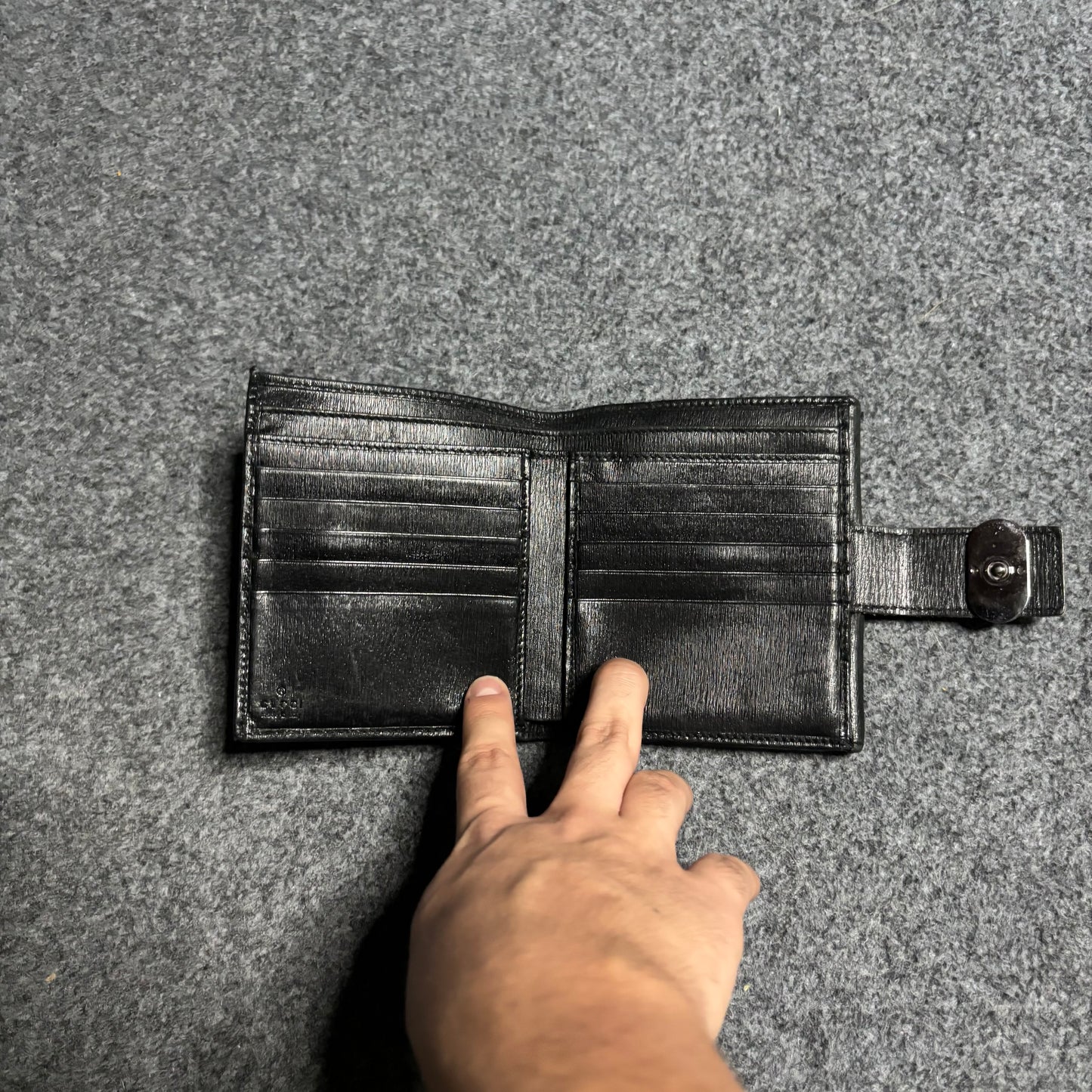 Gucci Tom Ford GG black leather bifold wallet