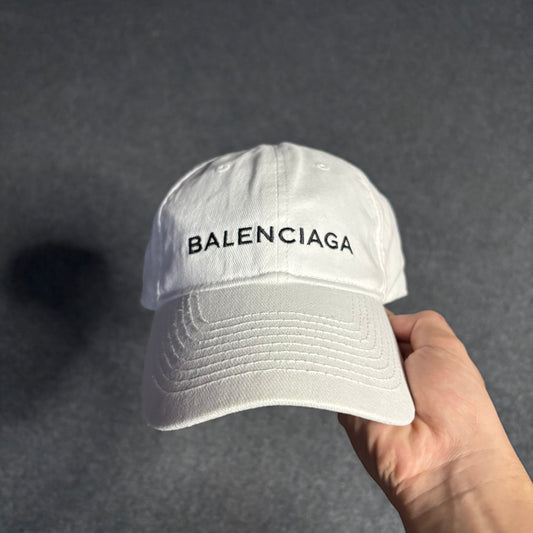 Balenciaga logo cap white