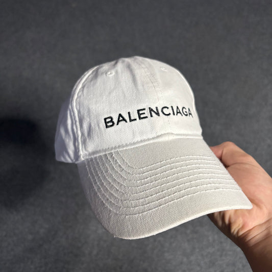 Balenciaga logo cap white