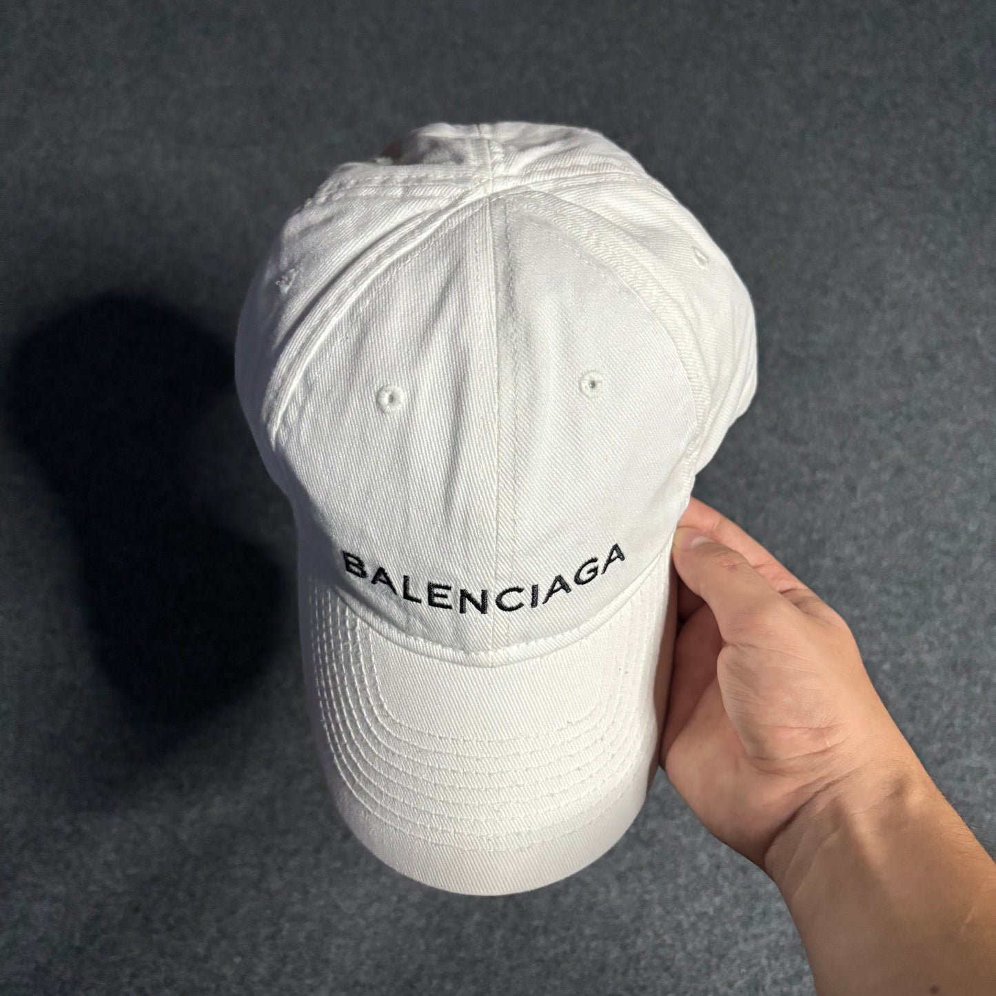 Balenciaga logo cap white