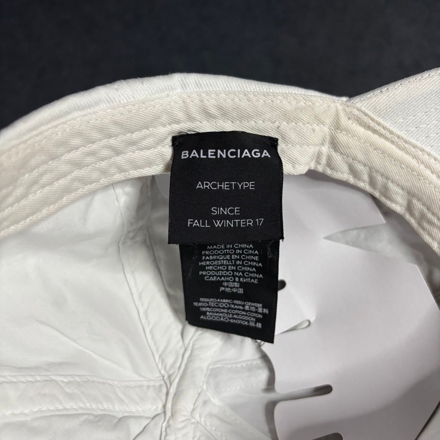 Balenciaga logo cap white