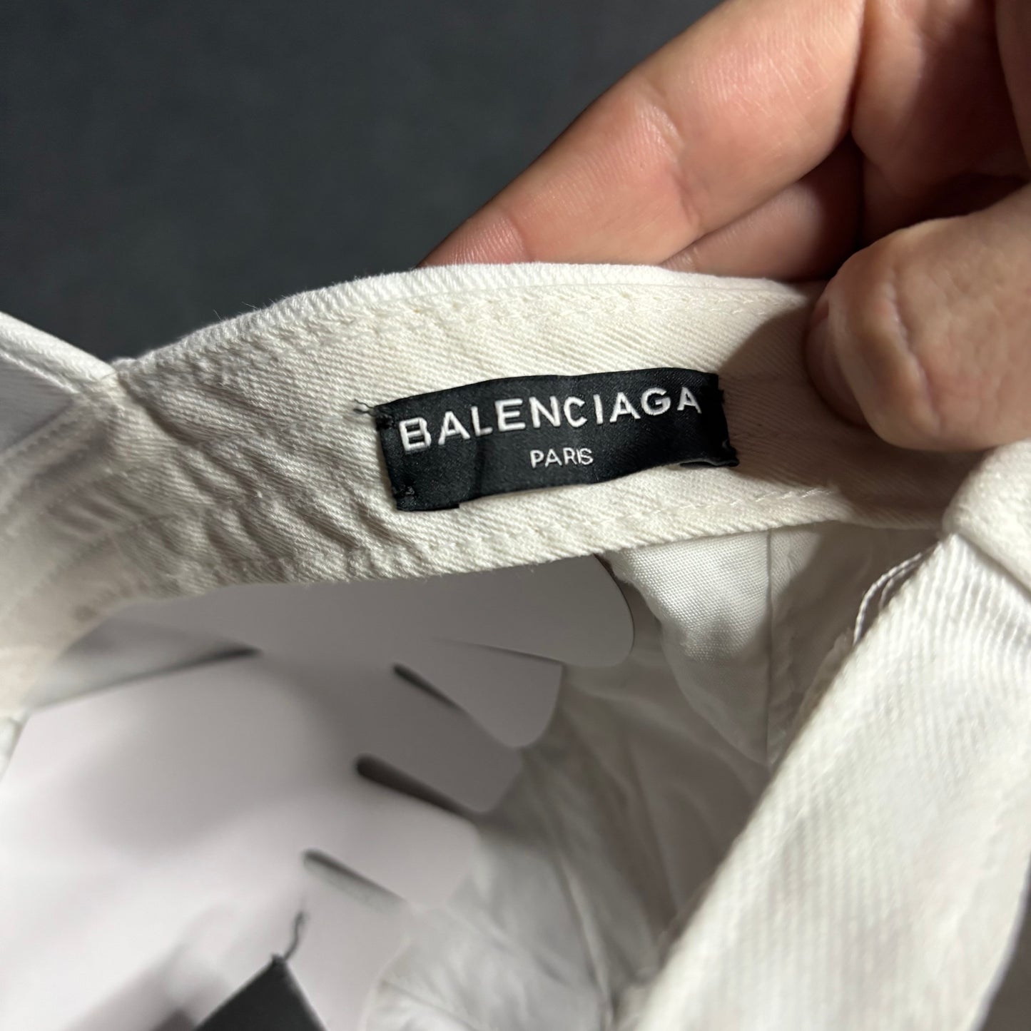 Balenciaga logo cap white