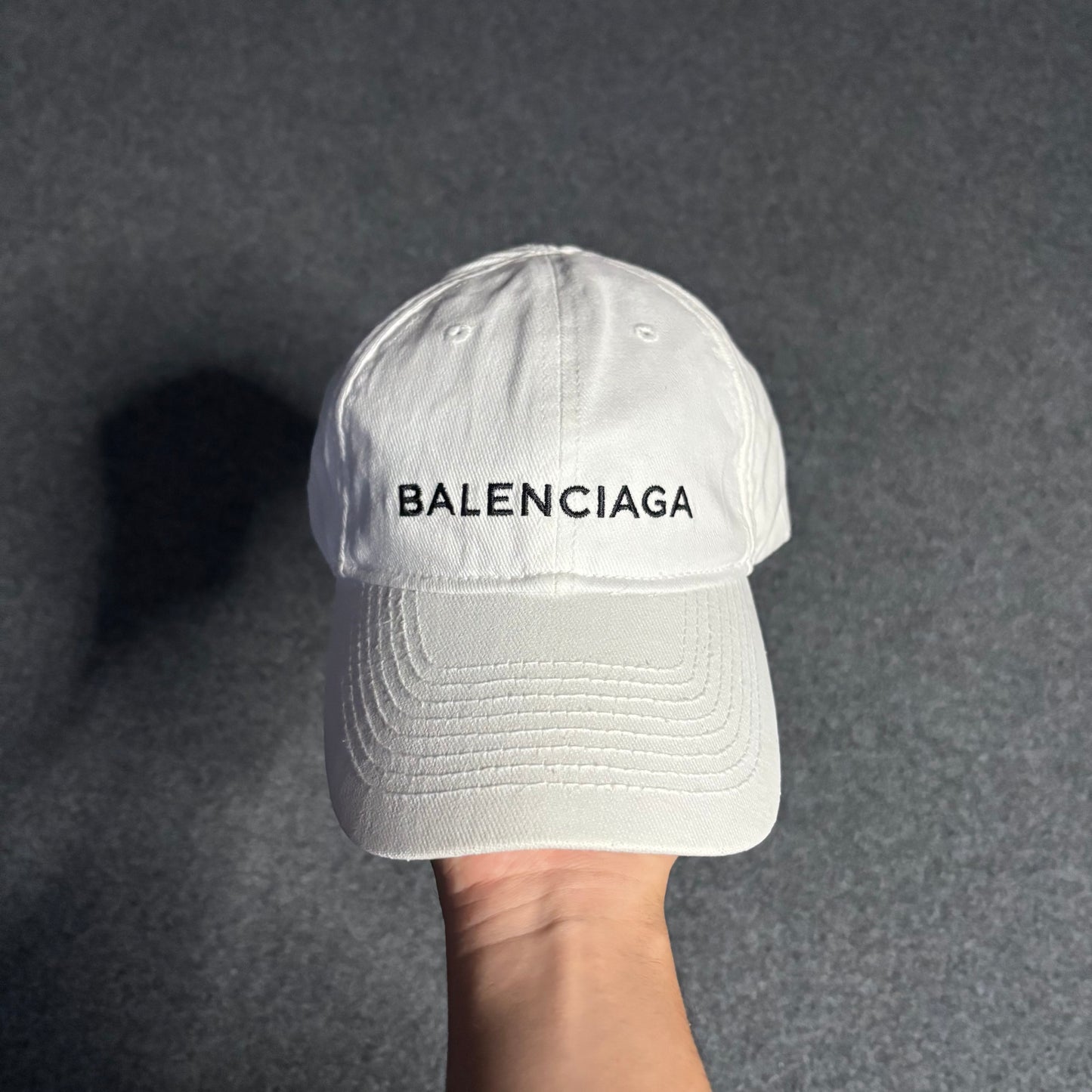 Balenciaga logo cap white