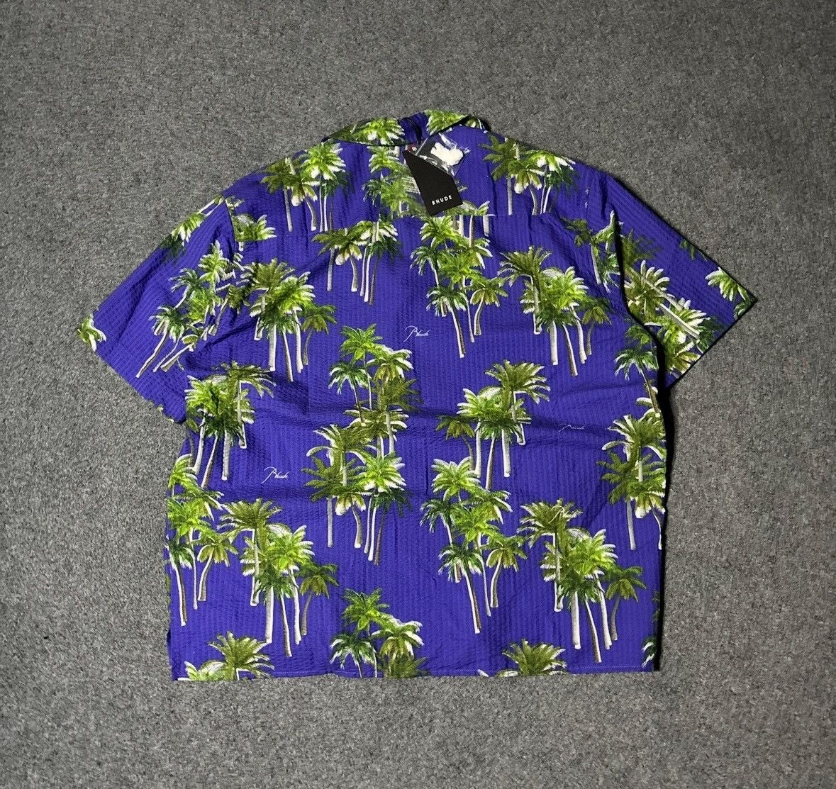 Rhude palm trees buttom up shirt
