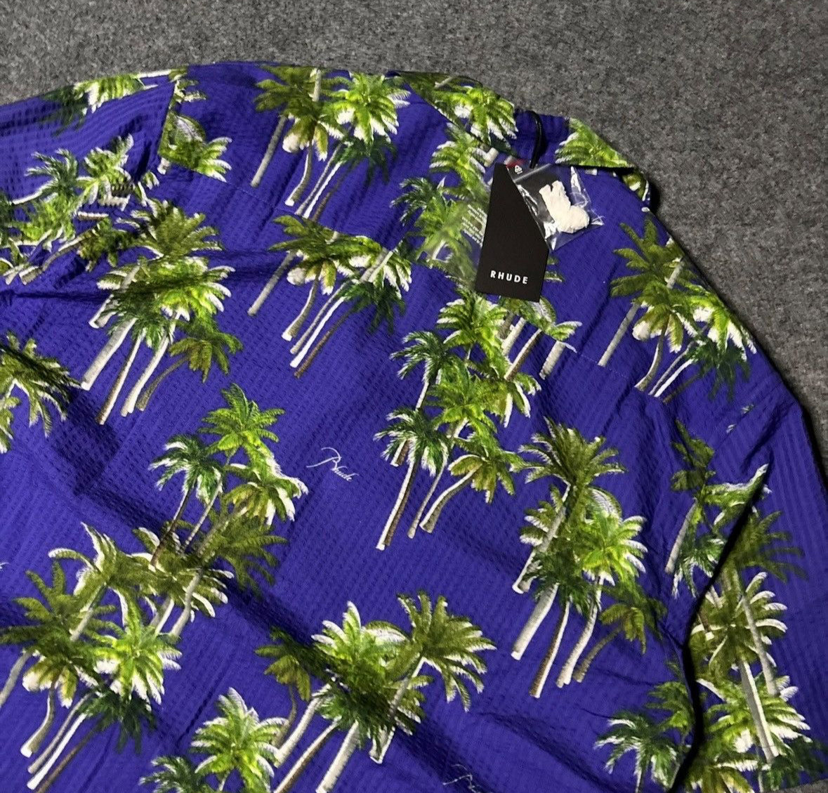 Rhude palm trees buttom up shirt