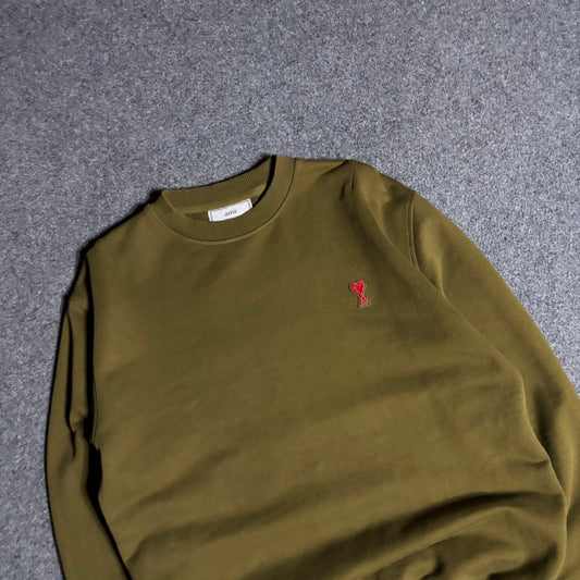 Ami paris olive crewneck