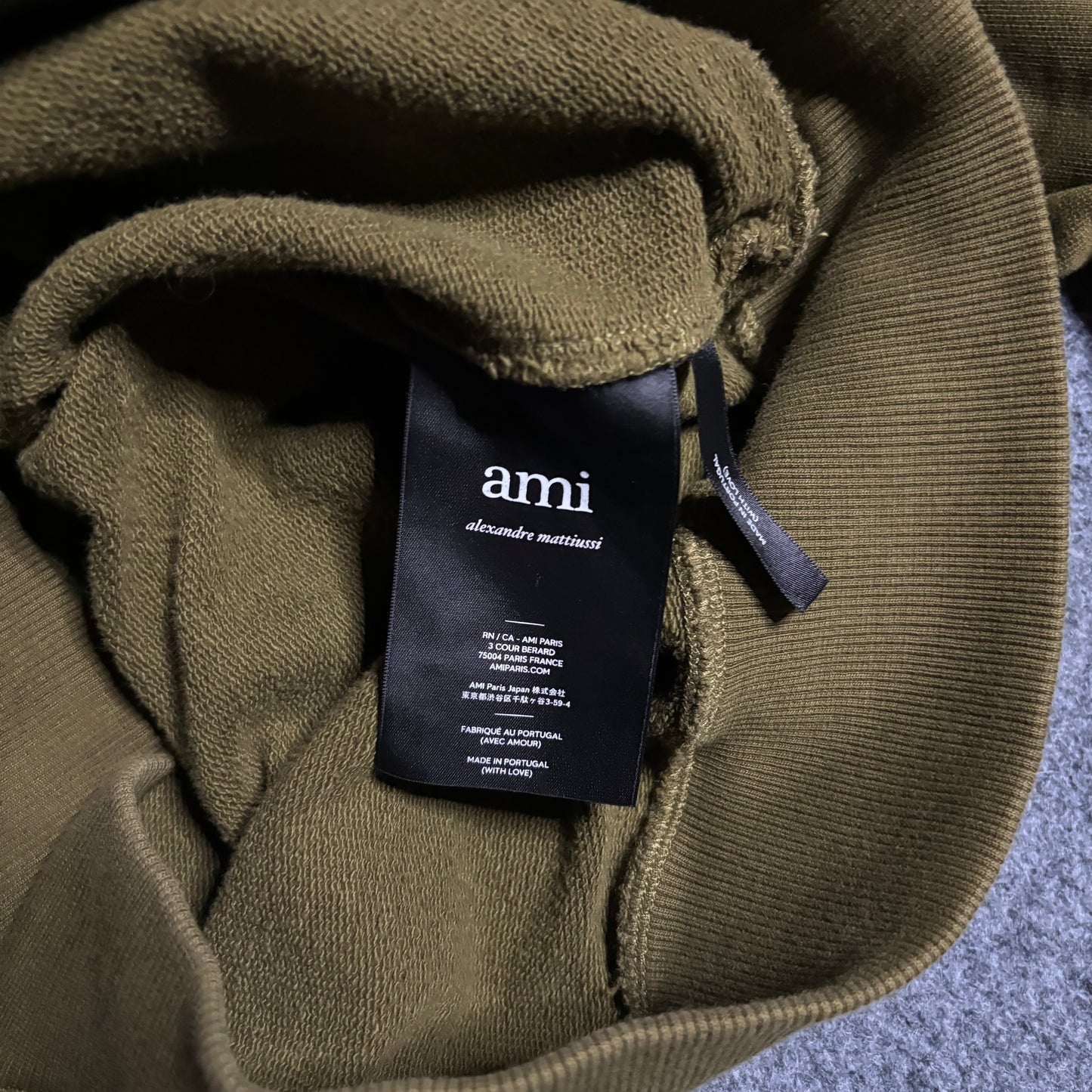 Ami paris olive crewneck