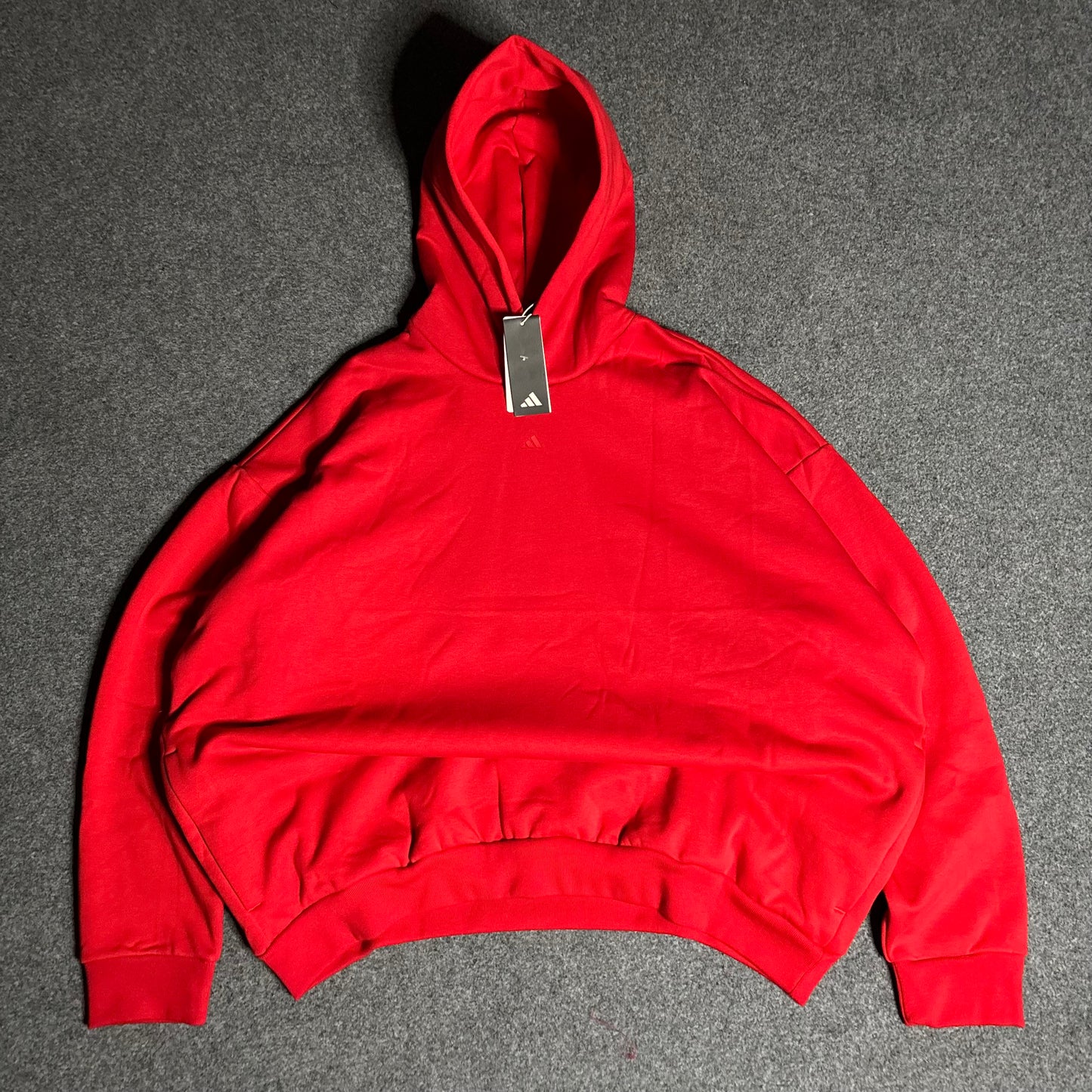 Adidas basketball red oversized hoodie