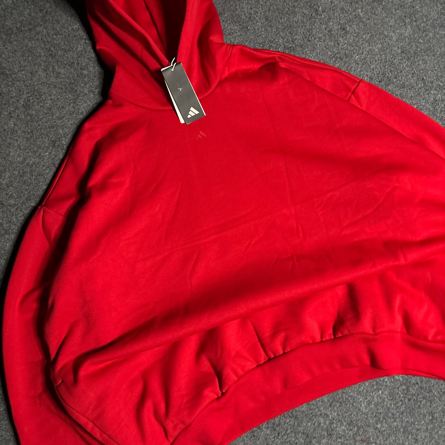 Adidas basketball red oversized hoodie