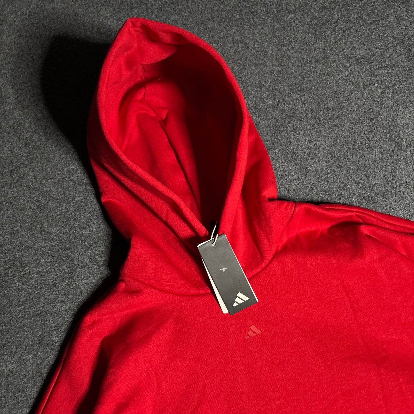 Adidas basketball red oversized hoodie