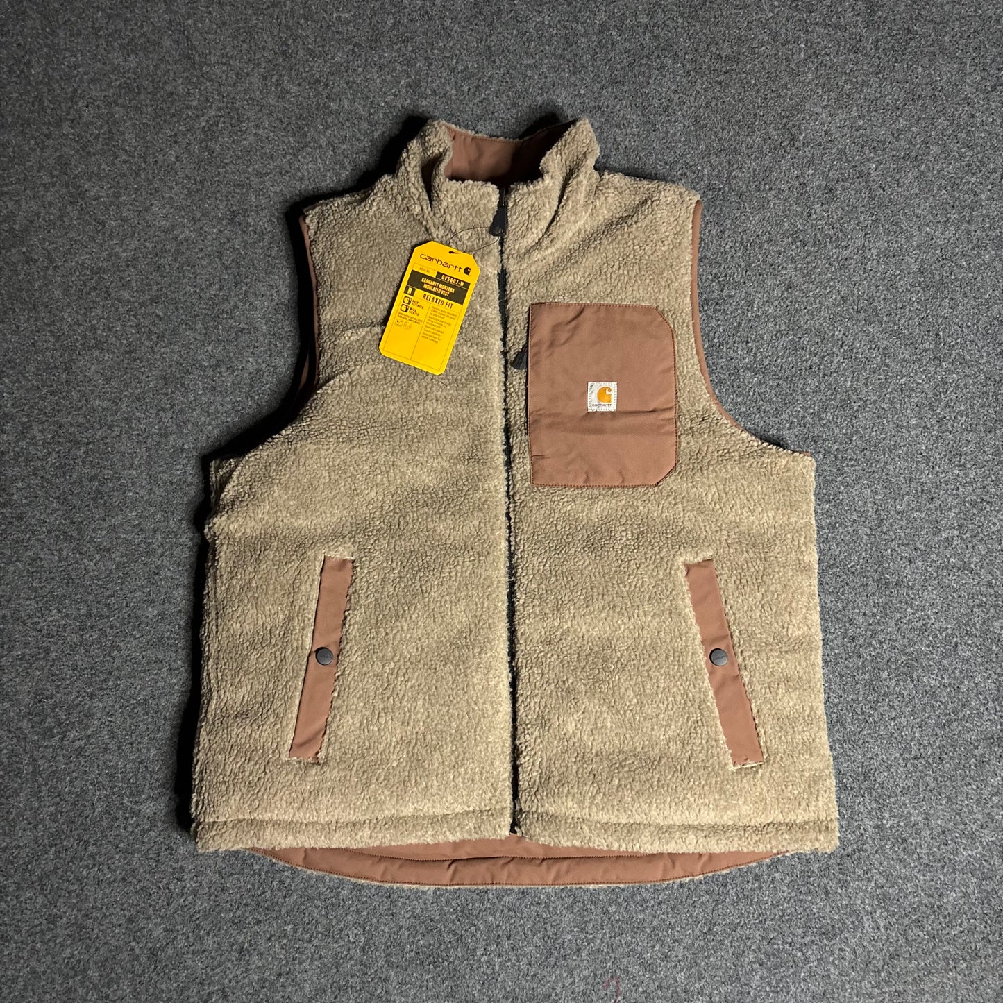 Carhartt reversible fur vest