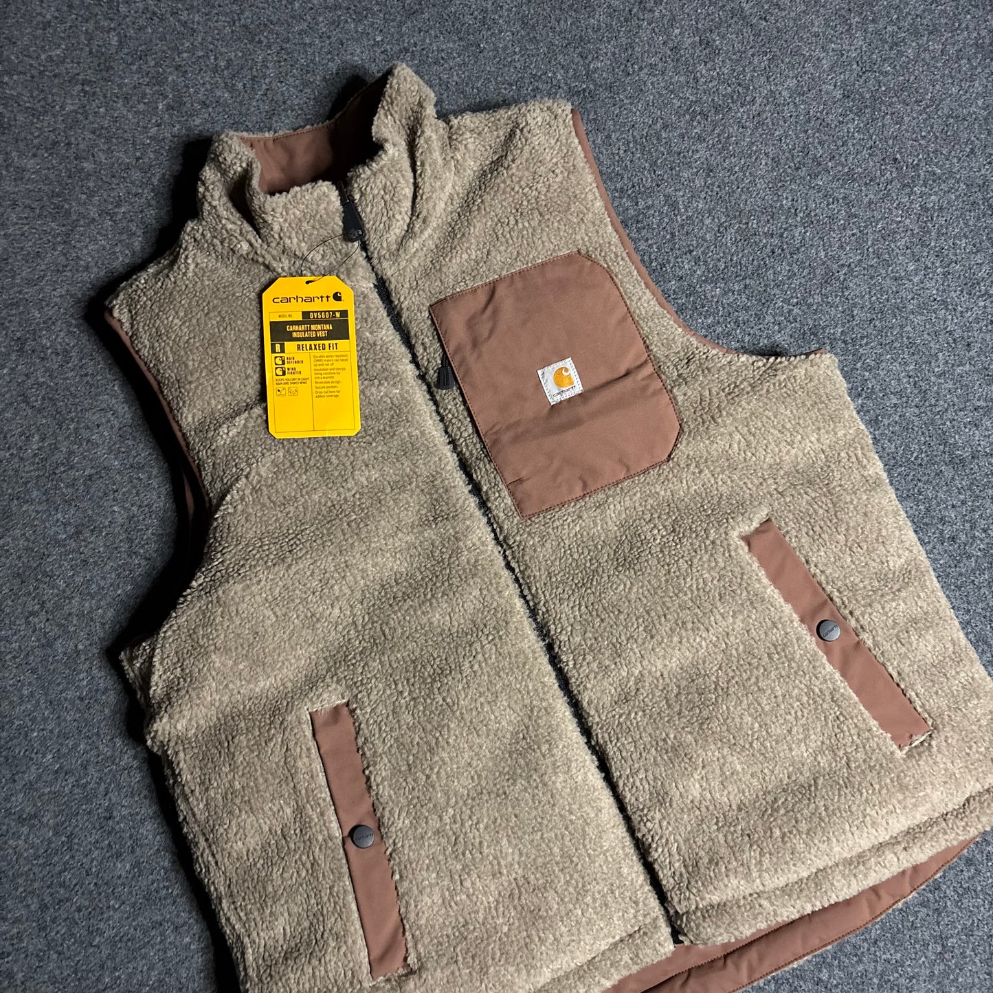 Carhartt reversible fur vest